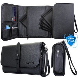 PU Leather Large RFID Blocking Travel Storage Case